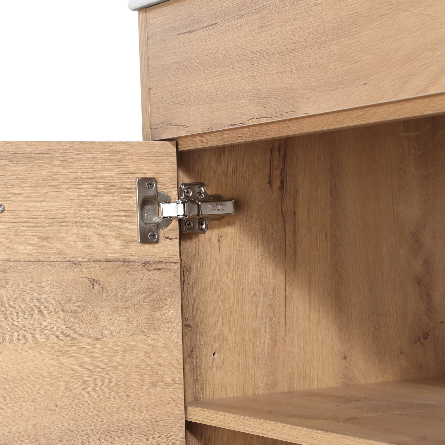 Blissful Aqua Bathroom Vanity With Sink - Oak