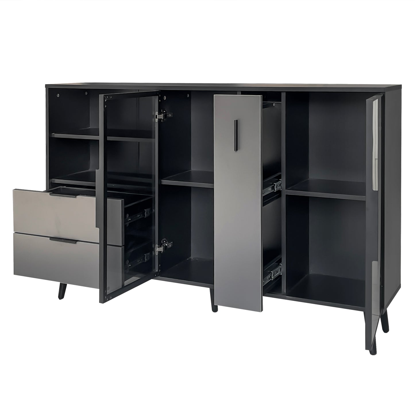 Bella Storage Cabinet - Black/Gray