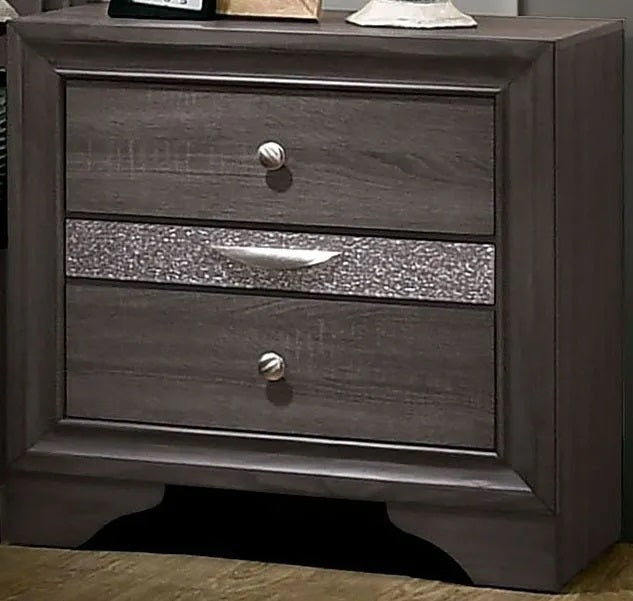 Elis Contemporary Nightstand - Gray