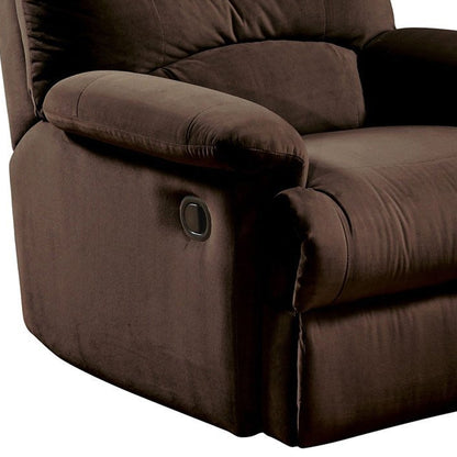 Arcadia Microfiber Glider Recliner - Brown