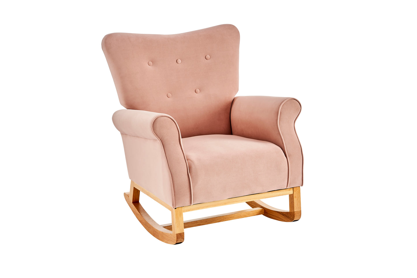 Jarvis Velvet Rocking Chair - Pink