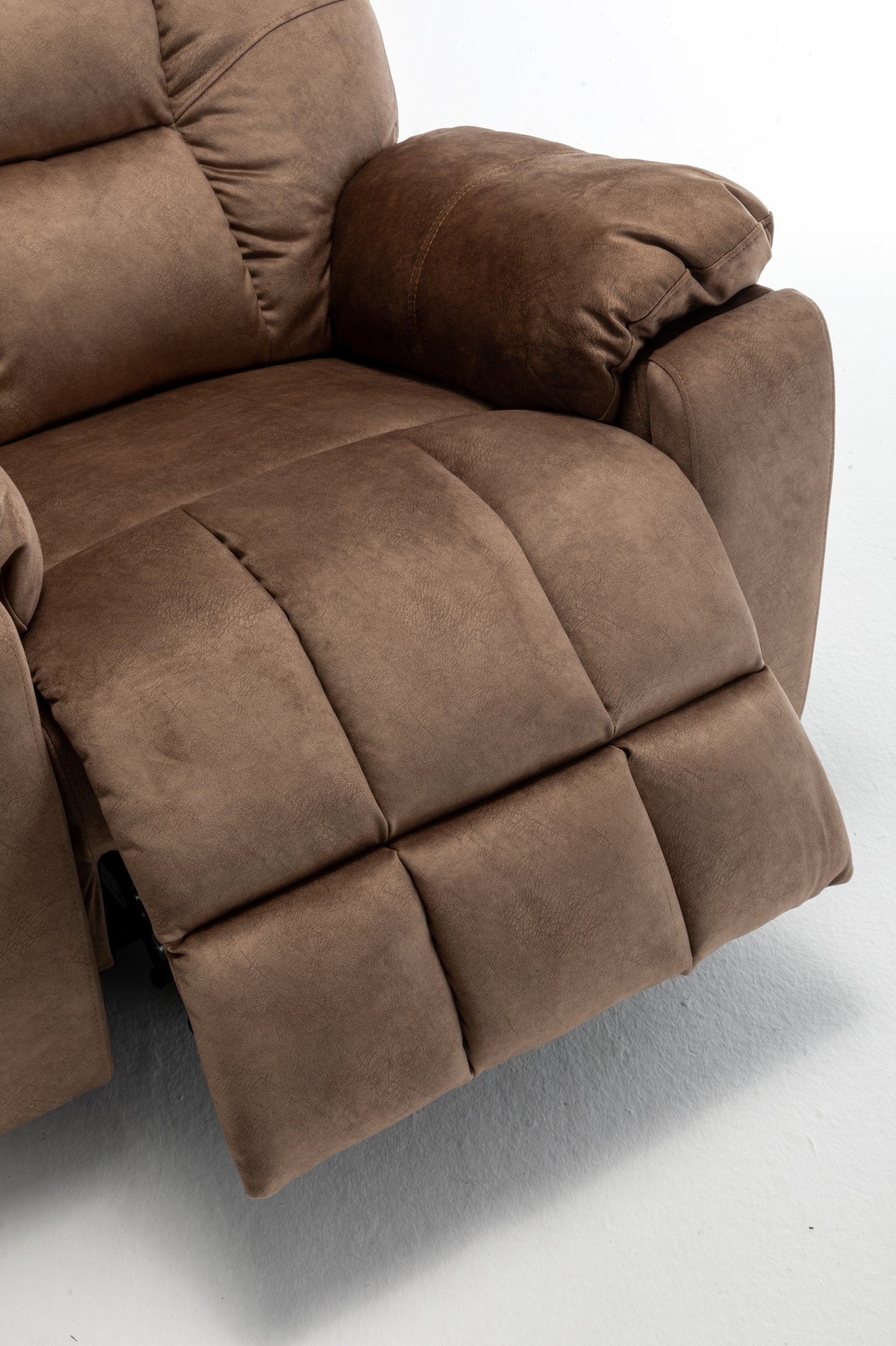 Wilson Power Electric Velvet Reclining Chair - Brown