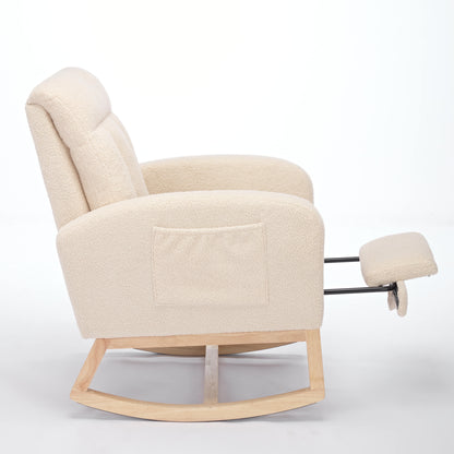 Parker II Modern Accent Rocking Chair - Beige