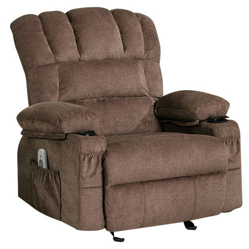 Ramos Recliner Chair Massage Heating sofa with USB - Brown