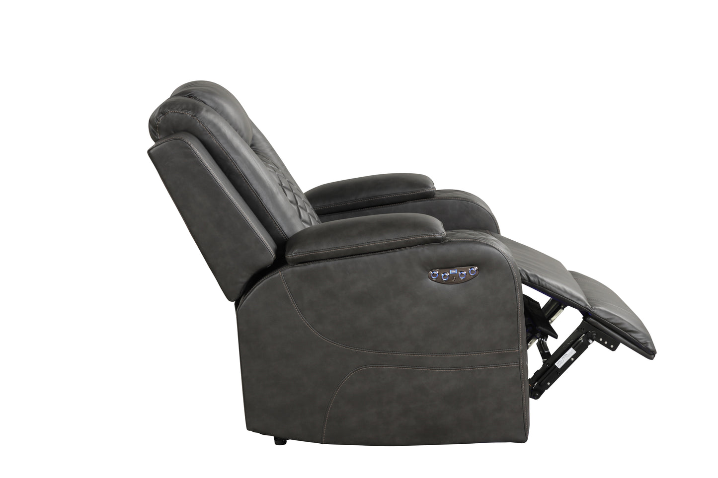 Benz Faux Leather Power Recliner Chair - Black