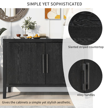 Otto Sideboard Accent Cabinet - Black