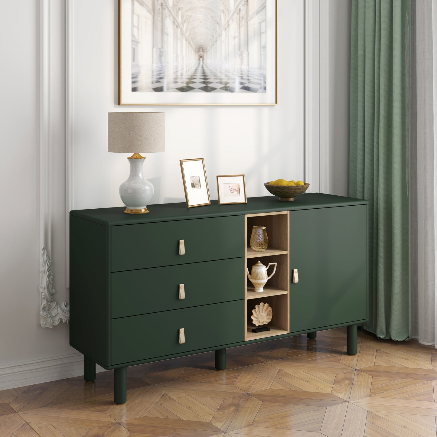 Haru Storage Wooden Cabinet - Green