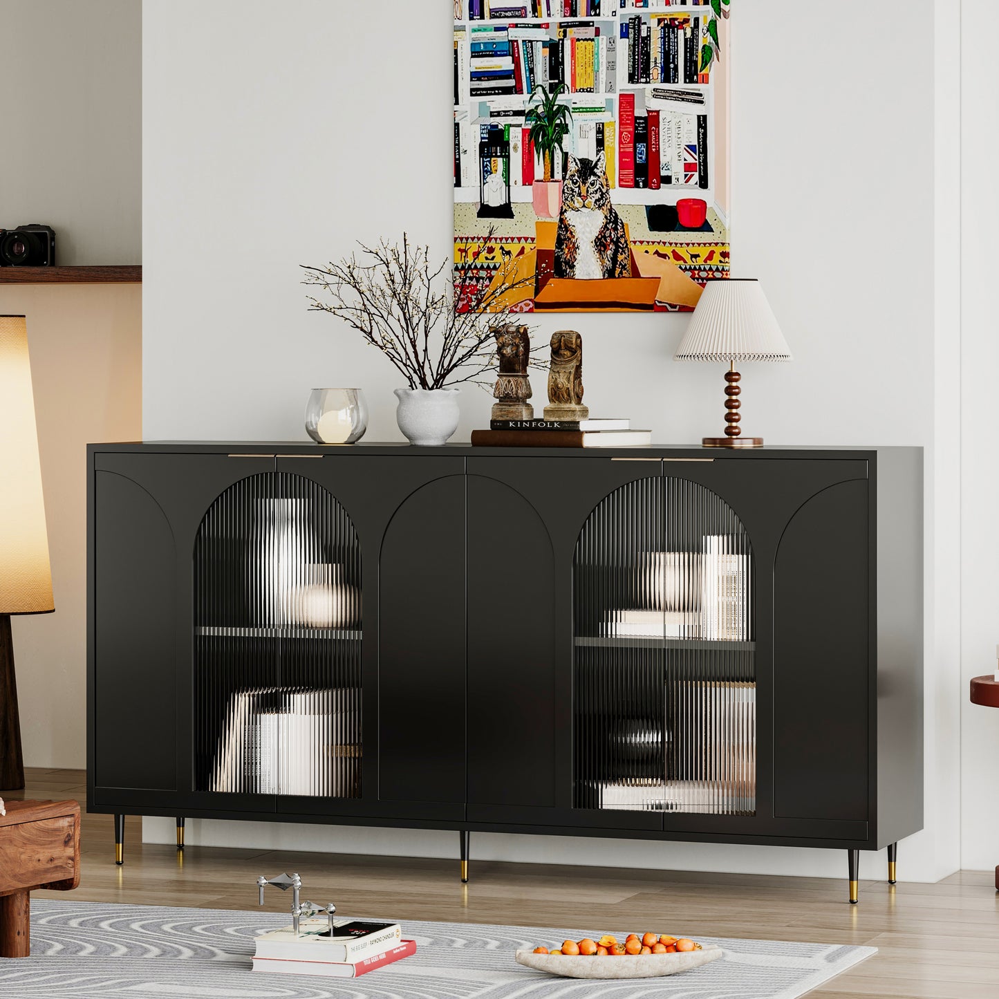 Estrada Wooden Accent Cabinet - Black