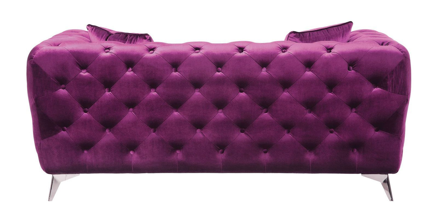 Atronia Fabric Loveseat - Purple