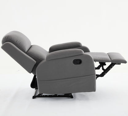 Davila Manual Reclining Sofa Chair with Footrest - Gray