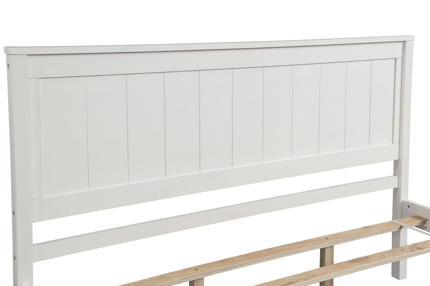 Rhoda Queen Size Platform Bed Frame - White