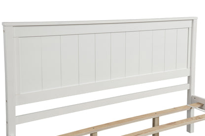 Rhoda Queen Size Platform Bed Frame - White