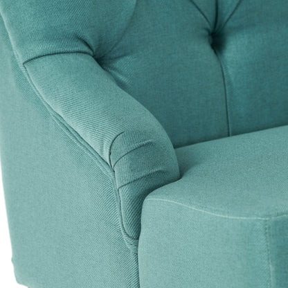 Nicole Velvet Loveseat - Teal