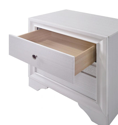 Elis Contemporary Nightstand - White