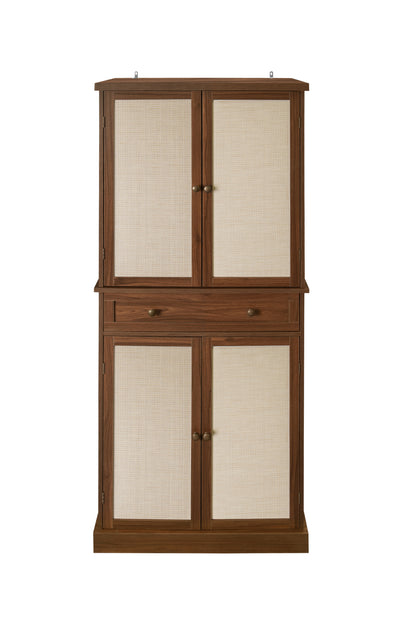 Robu 4 Door Cabinet with 1 Drawer - Walnut