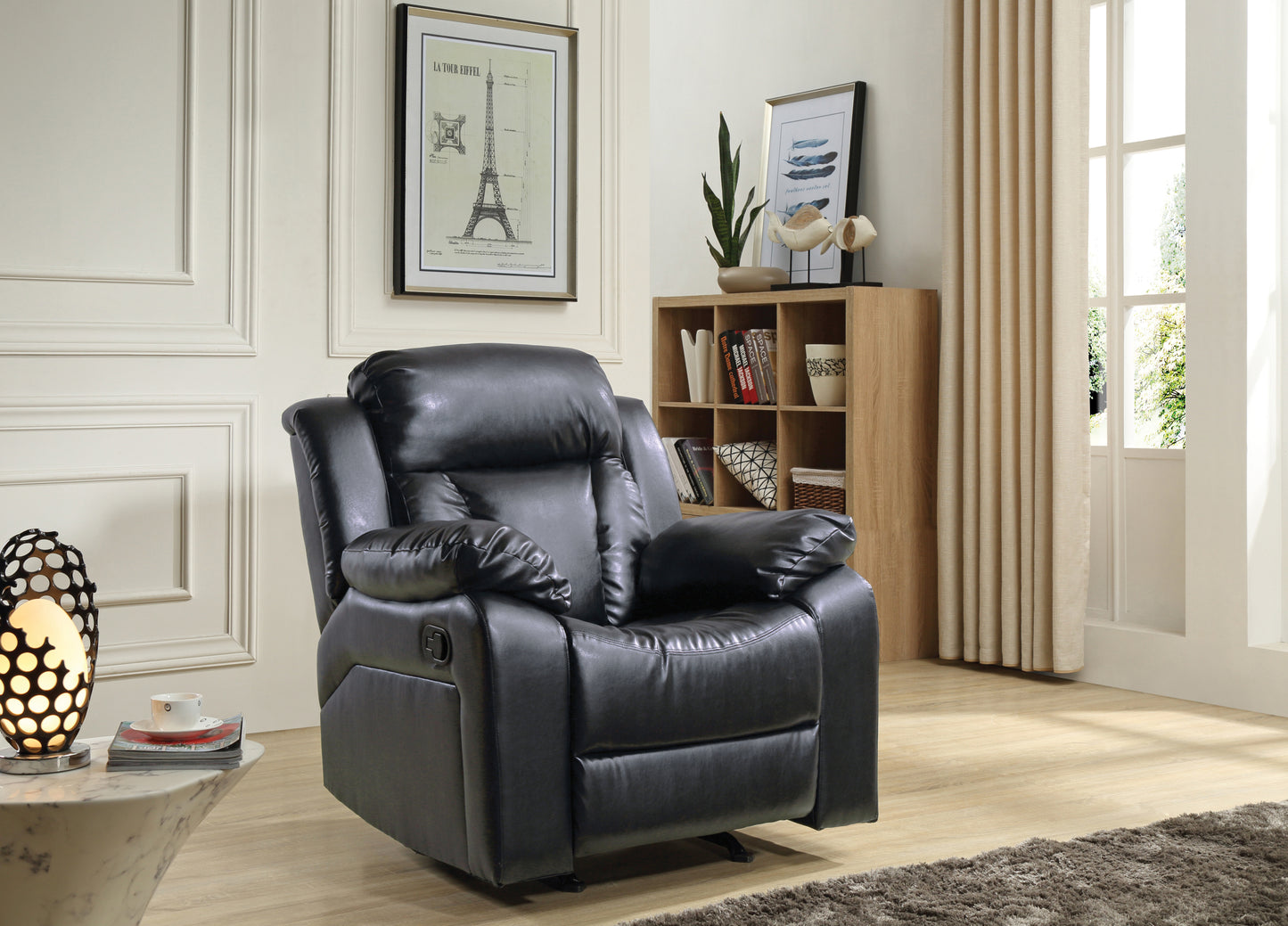 Daria Rocker Recliner - Black