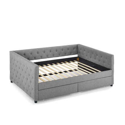 Teza Full Size Daybed with Drawers - Gray