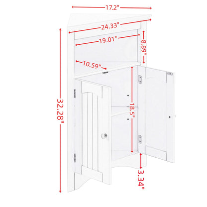 Carson II Corner Cabinet - White