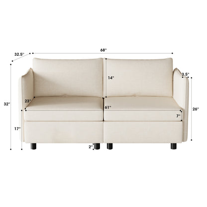 Keen Loveseat  - Beige