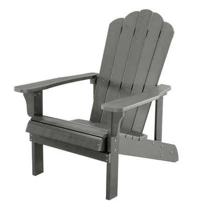 Key West Outdoor Plastic Wood Adirondack Chair - Gray