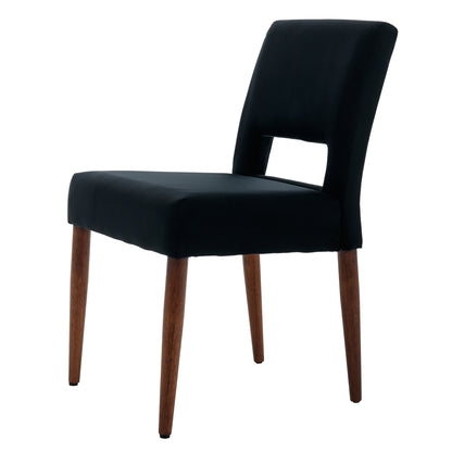 Giordano Dining Chairs with Solid Wood (Set of 2) - Black