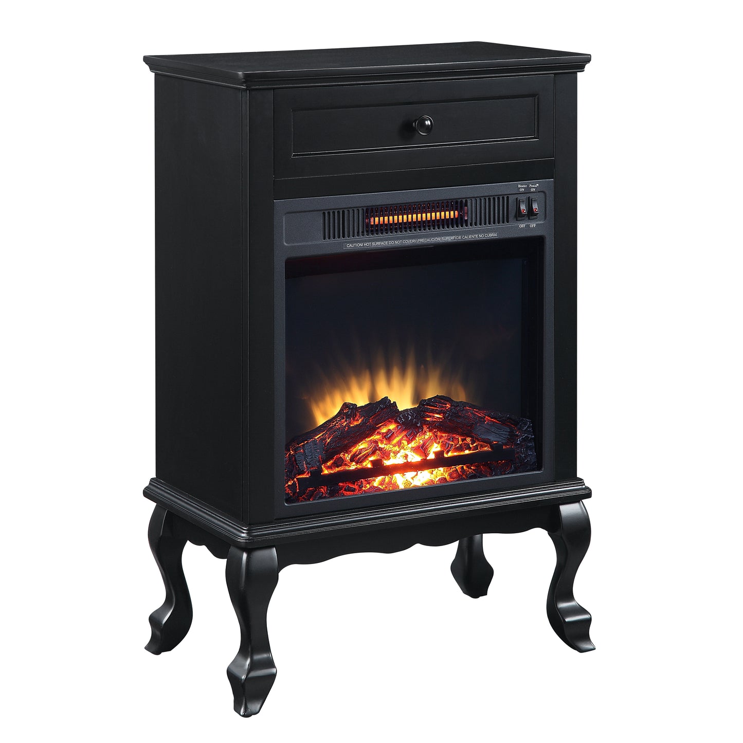 Adam Electric Fireplace - Black