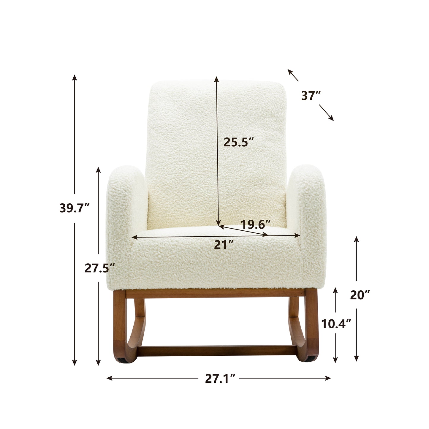 Frazer Rocking Chair - White