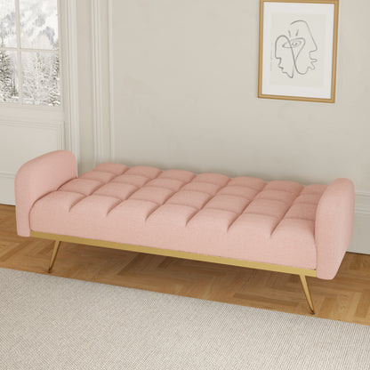 Sonic Convertible Sofa Bed- Pink