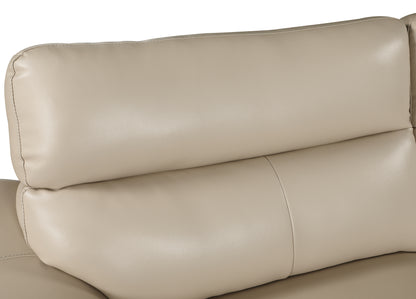 Eden Genuine Leather Loveseat - Beige