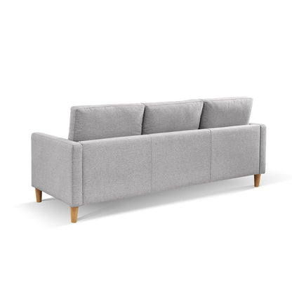 Vero Convertible Sectional Sofa with Ottoman - Light Grey