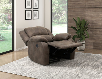 Anya Solid Wood Frame Reclining Chair - Brown