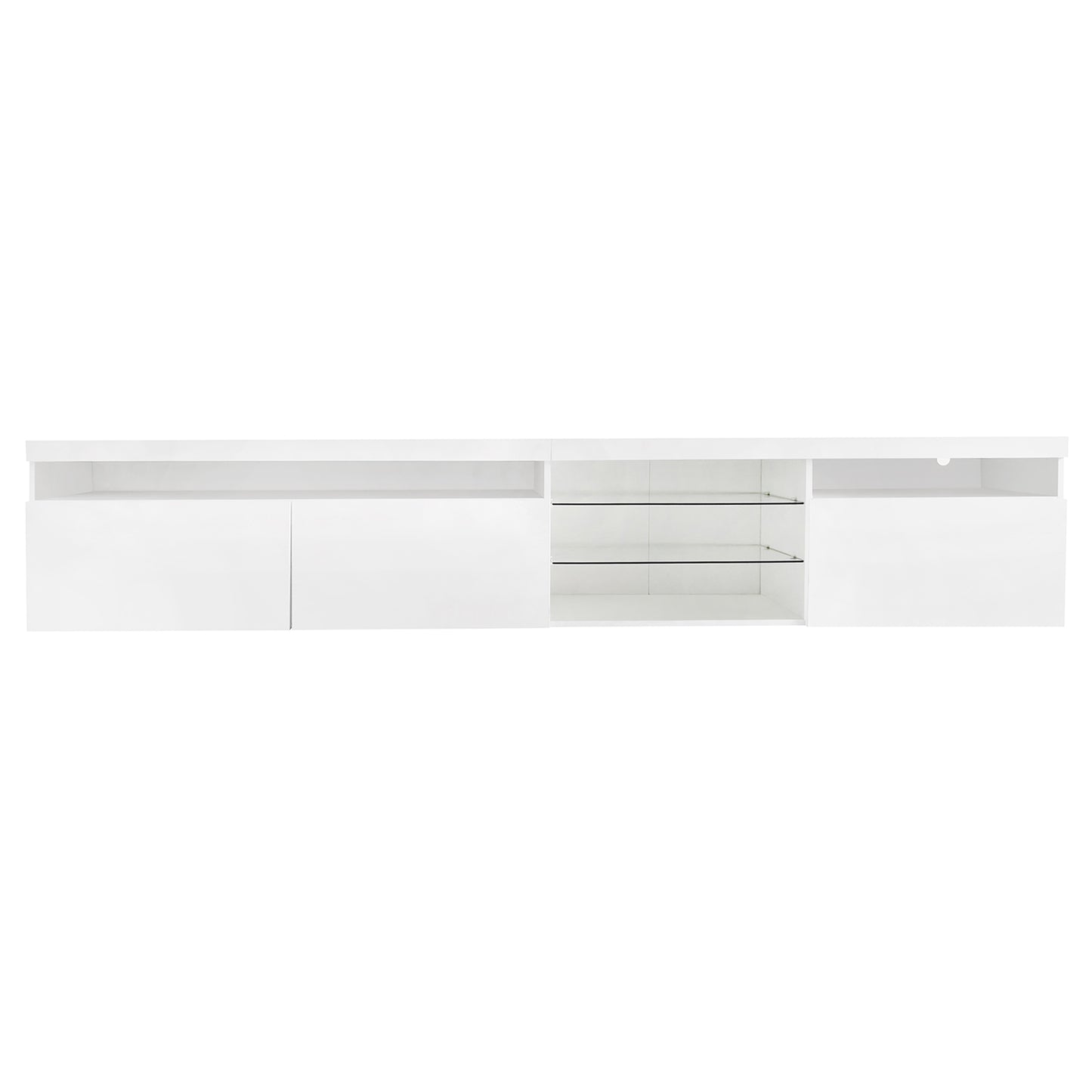 Ritz TV Stand with LED Color Changing Lights - White