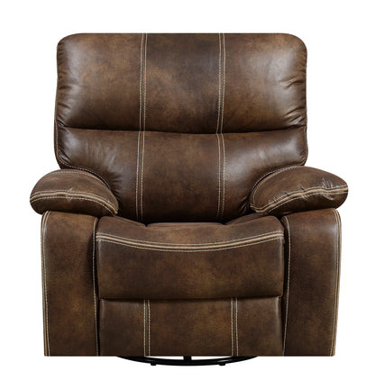 Hooper Swivel Gliding Recliner - Brown