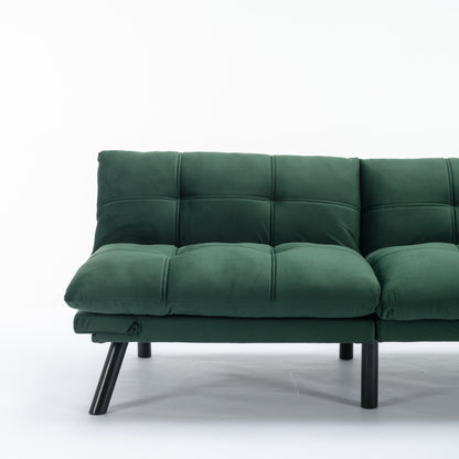 Vega Convertible Folding Modern Sofa Bed - Emerald