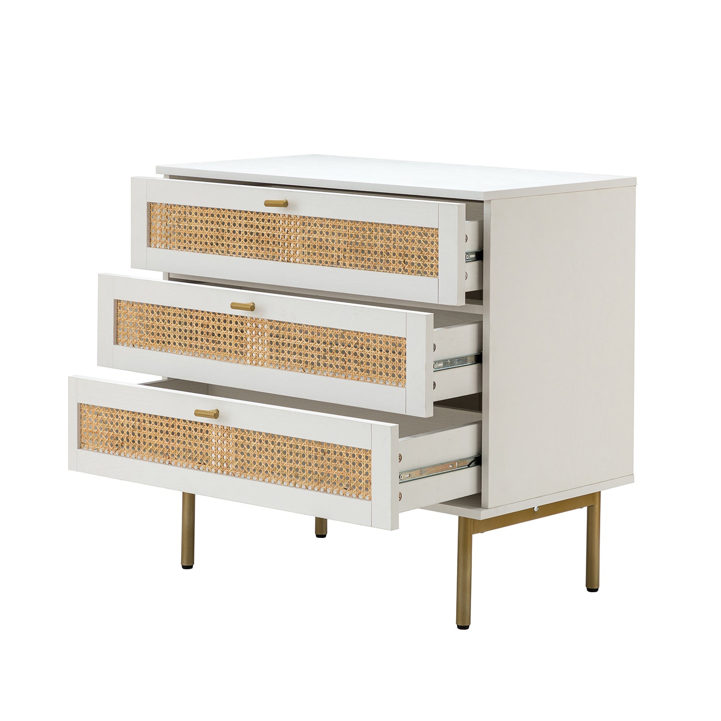 Terus Tall 3-Drawer Bachelor Chest - White