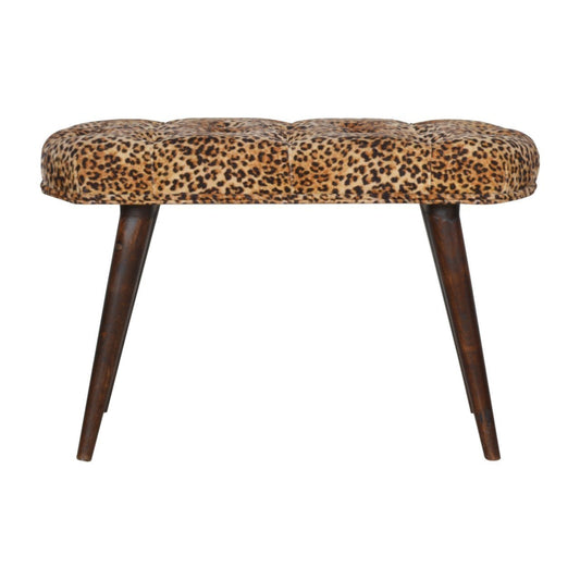 Leopard Print  Button Bench