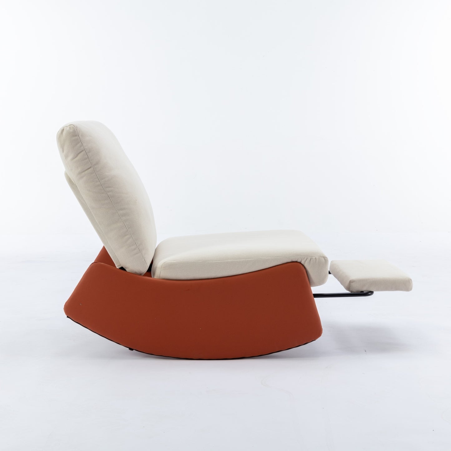 Stella Modern Rocking Chair Recliner - Orange+Beige