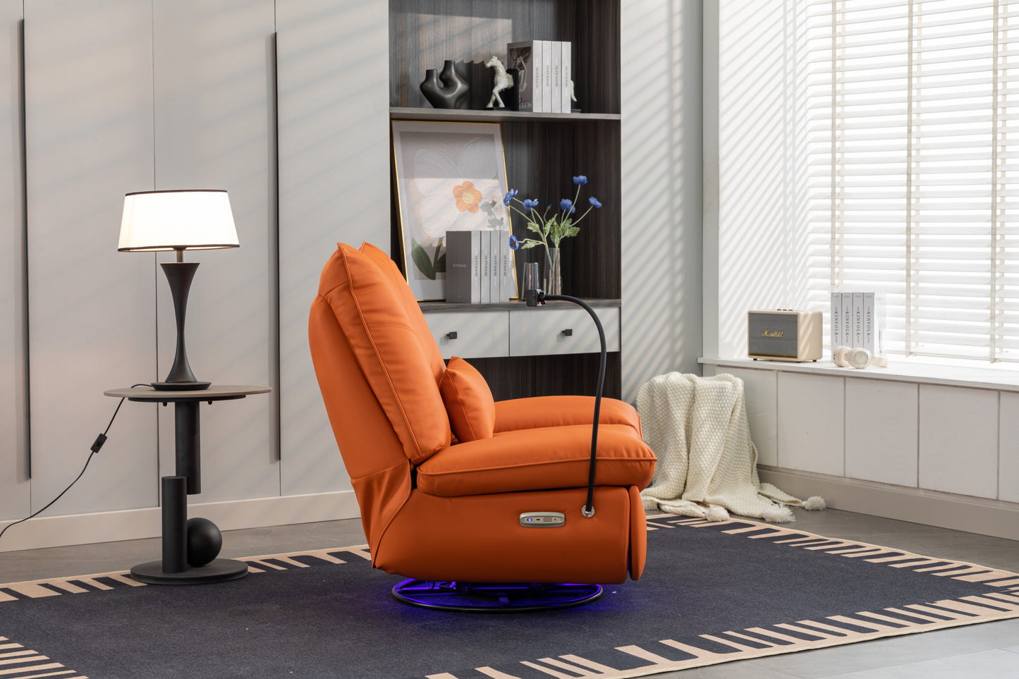 Bravo 270 Swivel Glider Recliner Chair - Orange