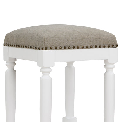 Nailhead Trim Counter Stool - Taupe