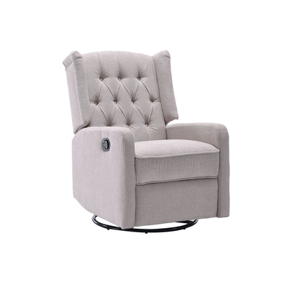 Davina Swivel Rocking Recliner Chair - Beige