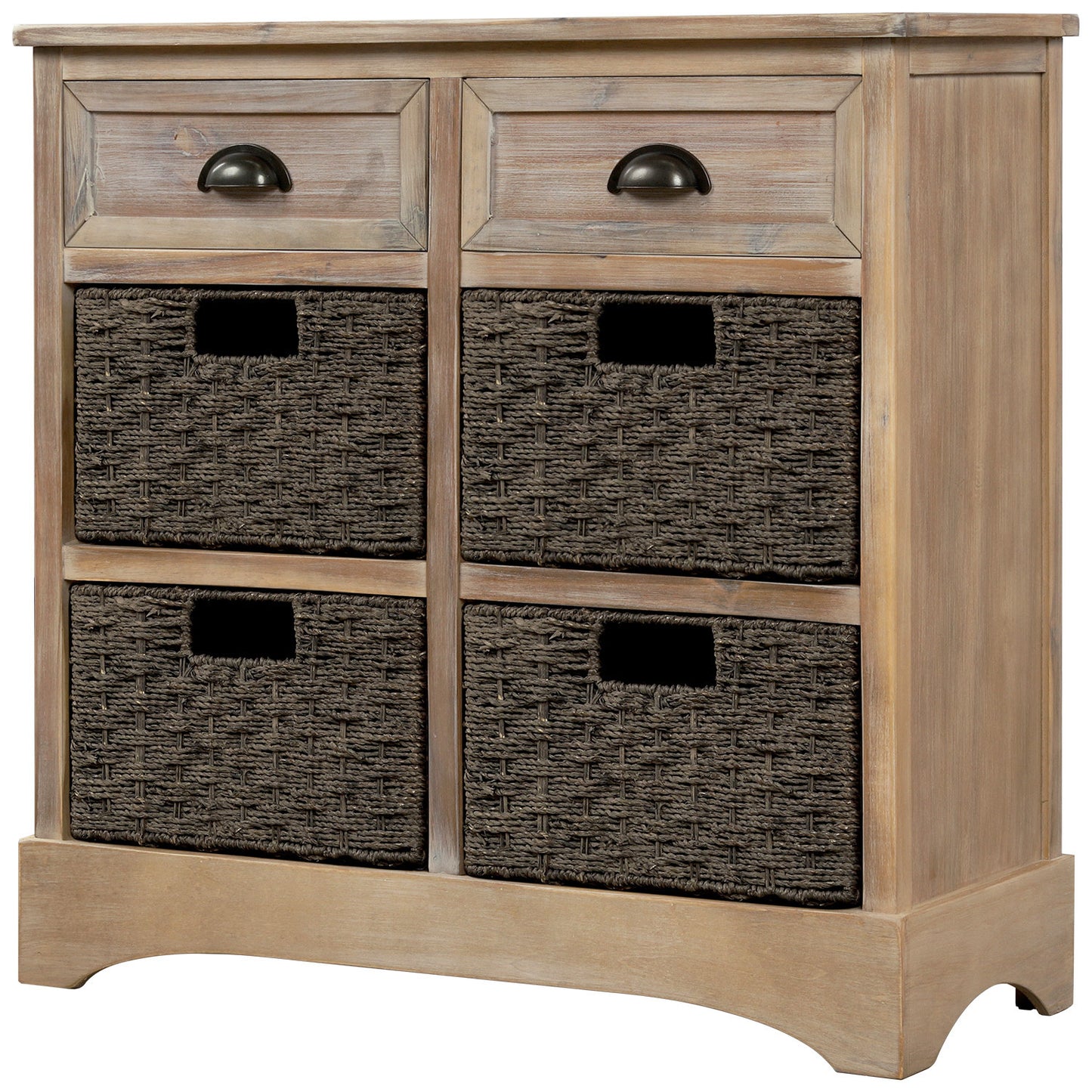 Trex Rustic Storage Cabinet - White Washed