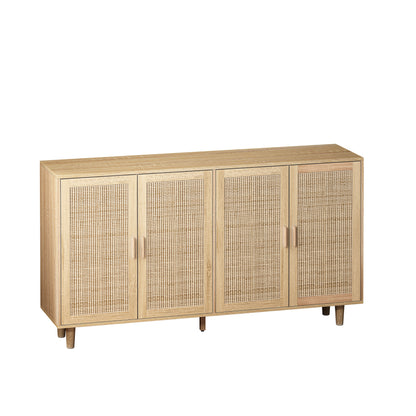 Tero 4 Door Rattan Cabinet - Natural