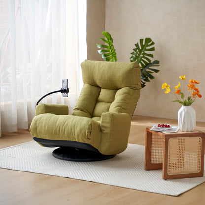 Lawson Adjustable Head and Waist Rotatable Sofa Chair - Green