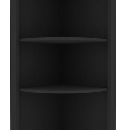 Morgana 8-Bottle 5-Shelf Corner Bar Cabinet - Black