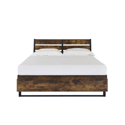 Juvanth Eastern King Bed w Storage - Oak