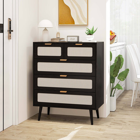 Keith II 5 Drawer  Accent Storage Cabinet - Black