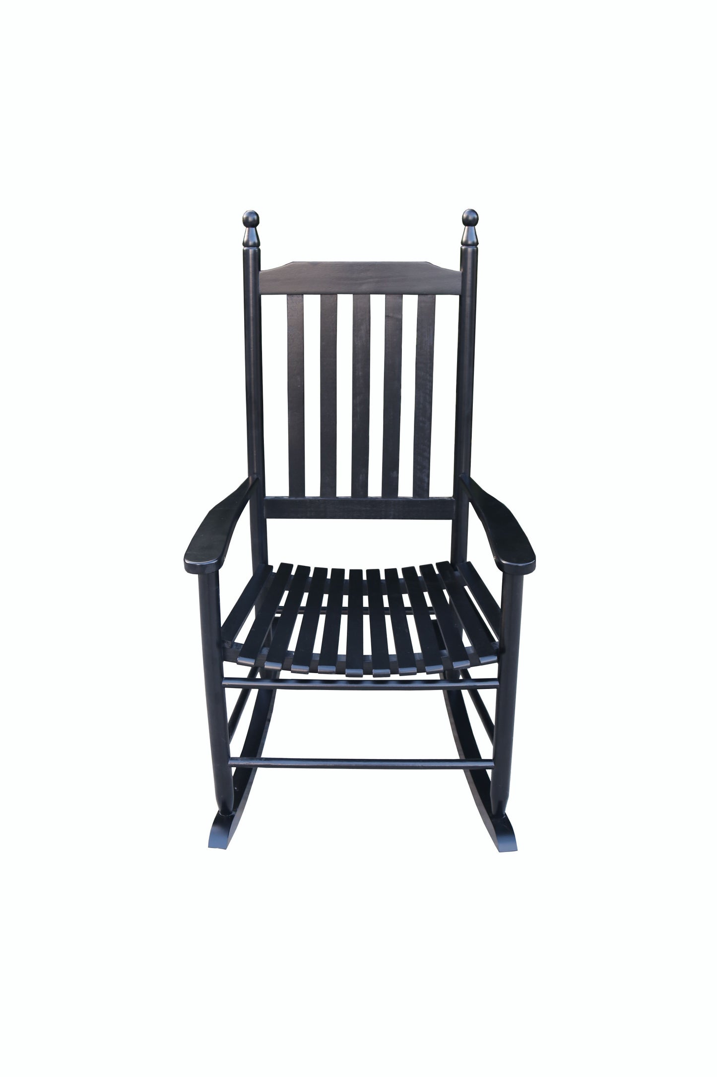 Lupe II Wooden Porch Rocker Chair - Black