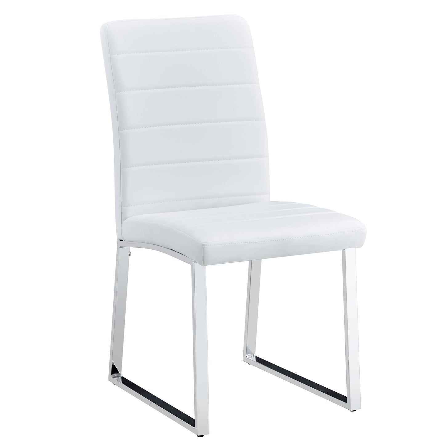 Lynn Dining Chairs with Stainless Leg (Set of 4) - White