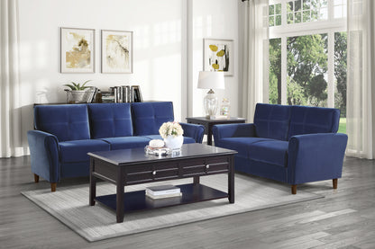 Astoria Velvet Loveseat - Blue