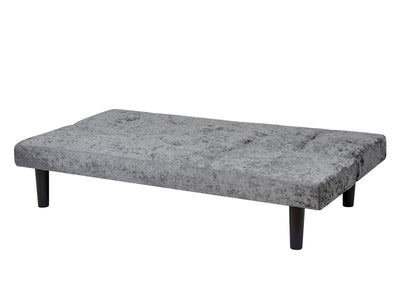 Iced Velour Convertible  Sofa Bed - Steel Gray